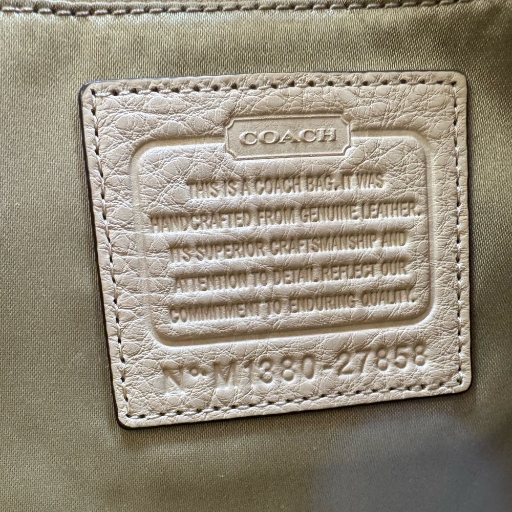 Coach Madison Italian Pebbled Leather Hobo in a tan color 2013 - Picture 12 of 14